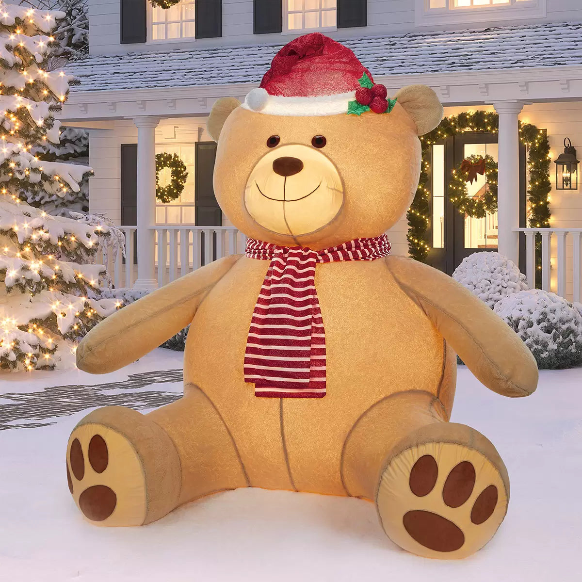 5ft Santa on sale With Teddy Bear LED Lit NEW FREE SHIPPING