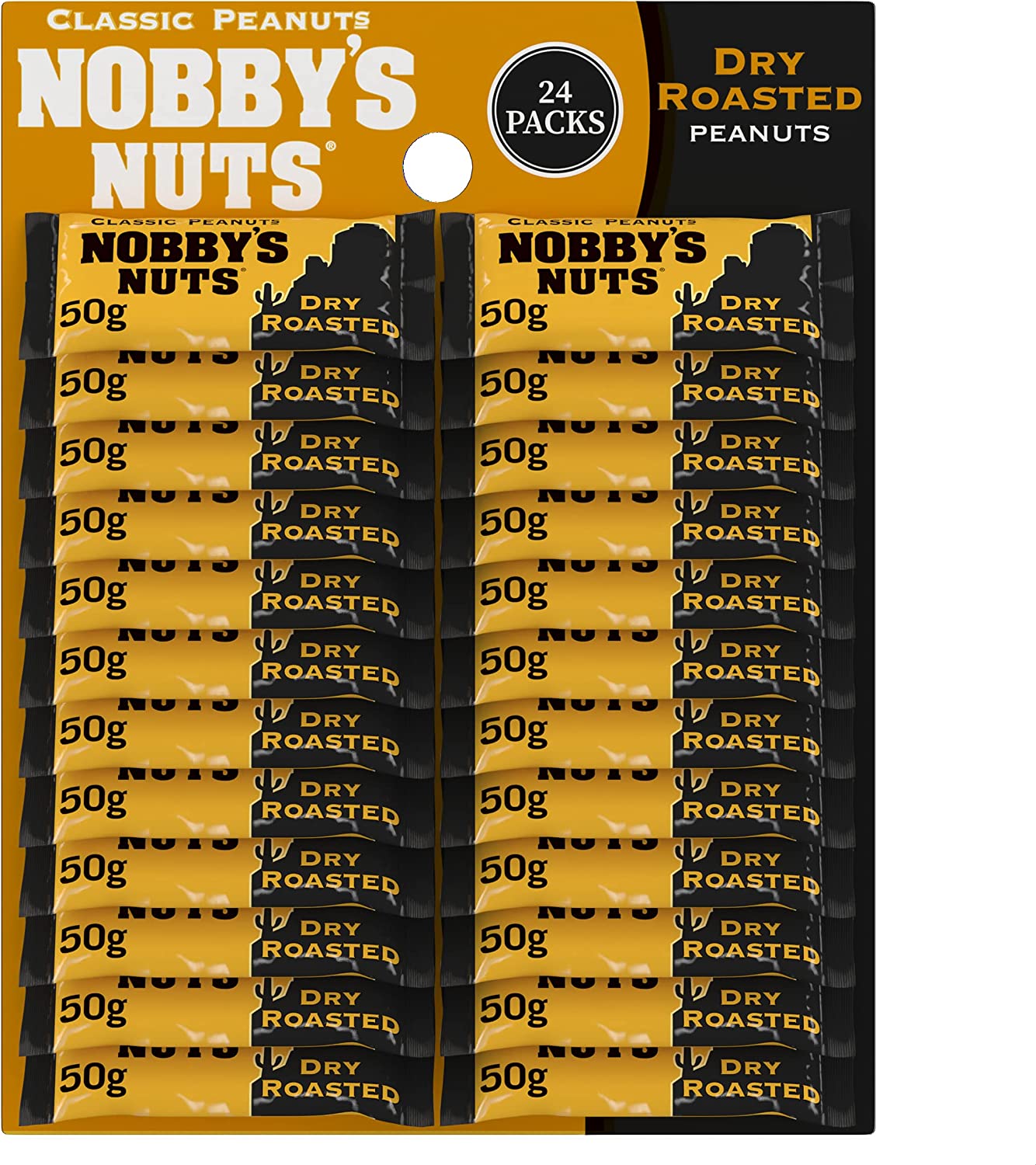 Nobbys Nuts Dry Roastd Card, Case of 24 Nuts - British Hypermarket