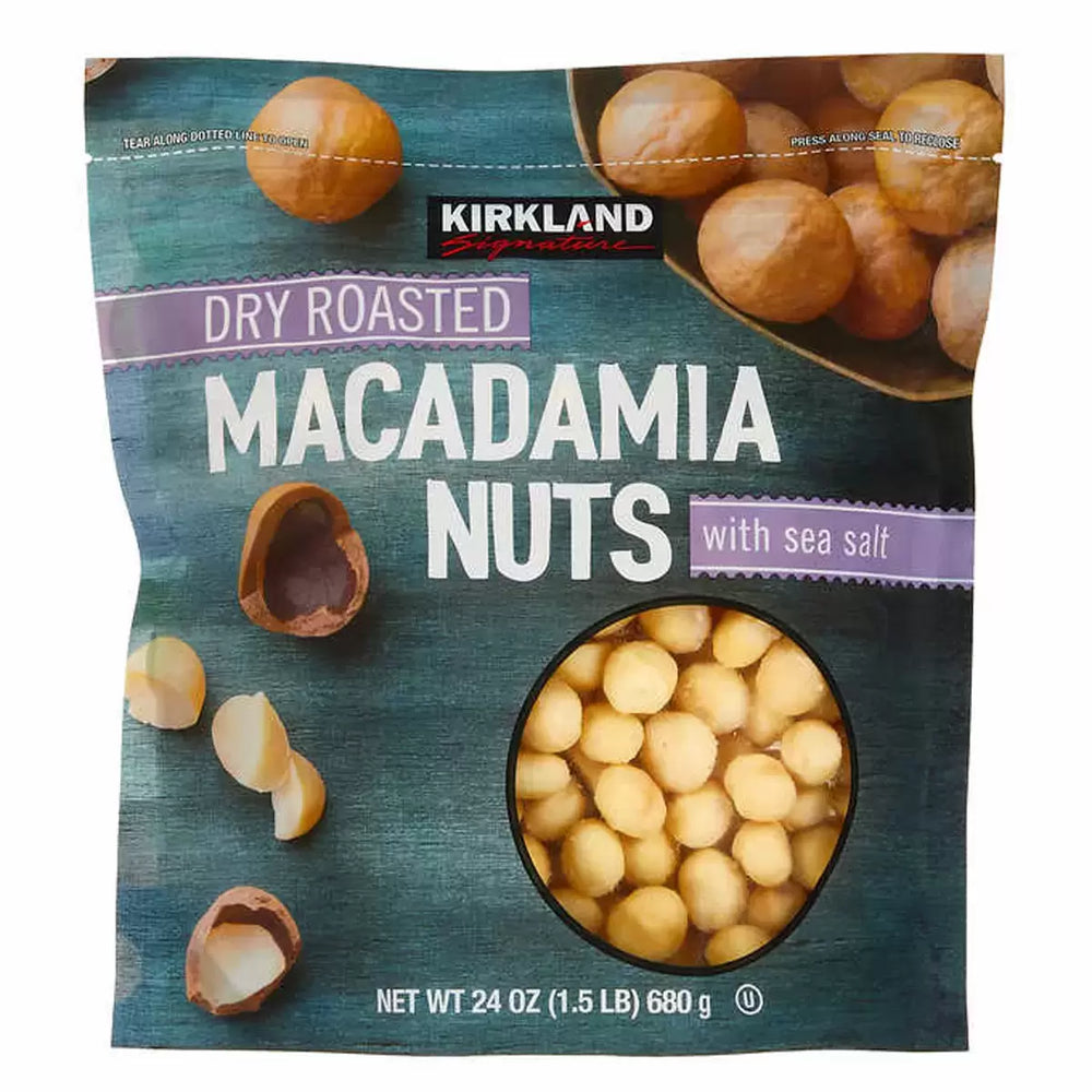 Kirkland Signature Dry Roasted Macadamia Nuts with Sea Salt, 680g Kirkland Signature