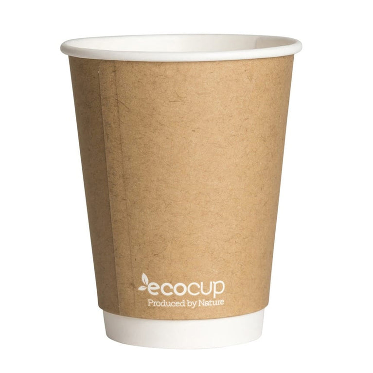 12oz Eco DoubleWall Kraft Paper Cups 16x30 H-Pack