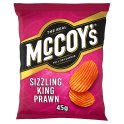 McCoy's Sizzling King Prawn Grab Bag Crisps 45g (Case of 36) McCoy's