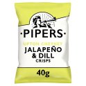 Pipers Upton Cheyney Jalapeño & Dill Crisps 40g (Case of 24) Pipers