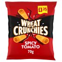 Wheat Crunchies Spicy Tomato Crisps 70g, £1.25 PMP (Case of 16)(Save £2.40) Wheat Crunchies