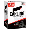 Carling Original Lager Beer 4 x 568ml Can (Case of 6) [PM £6.99 ] Carling