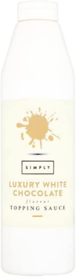 Simply Luxury White Chocolate Flavour Topping Sauce 1kg, Case of 6 Simply