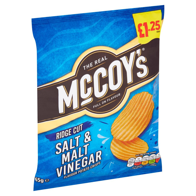 Copy of McCoy's Salt & Vinegar 65g,[PM £1.25 ], Case of 20 McCoy's