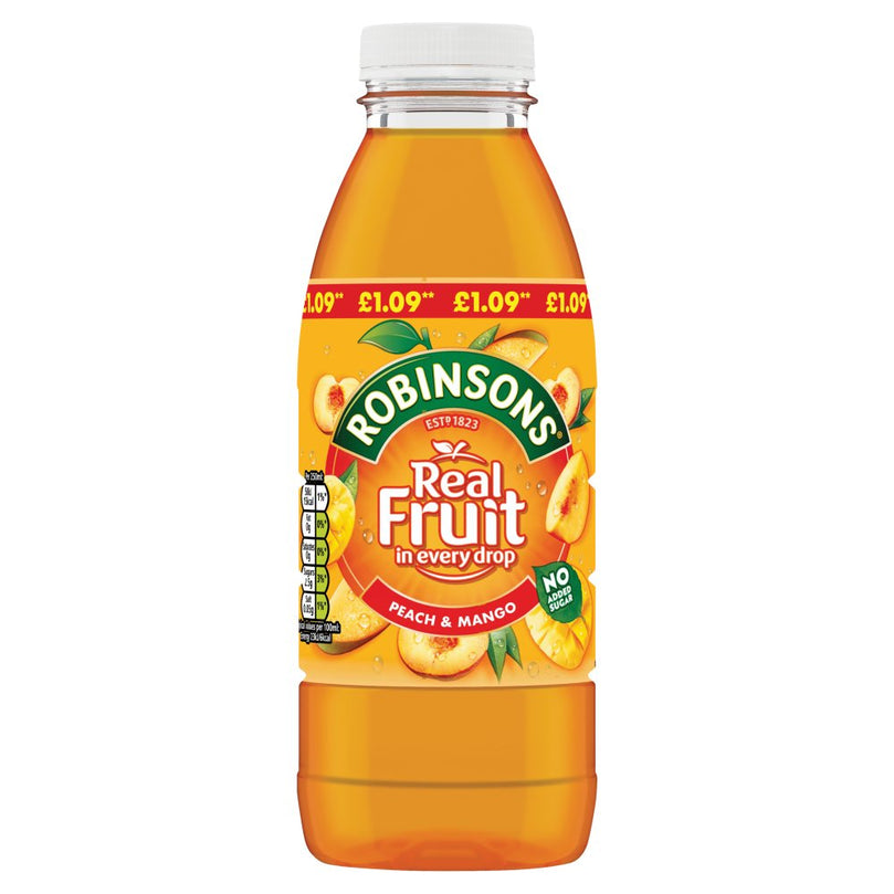 Robinsons Peach & Mango 500ml [PM £1.09 ], Case of 12 Robinsons Fruit Shoot