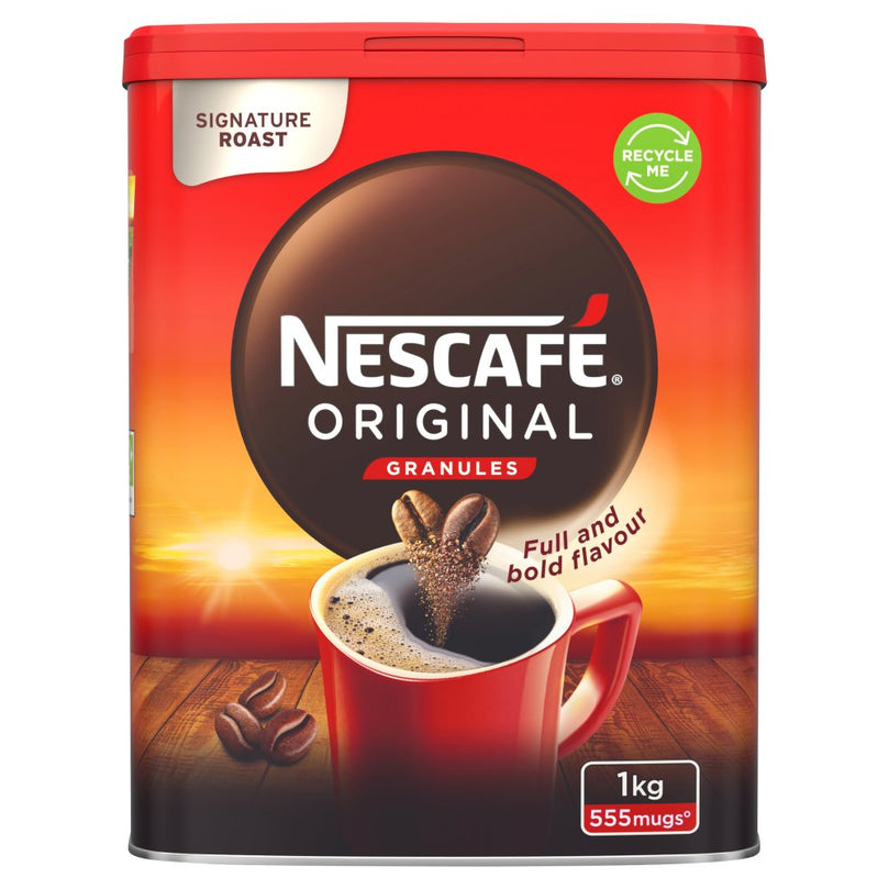 Nescafe Original Instant Coffee Granules Tin 1kg Nescafe