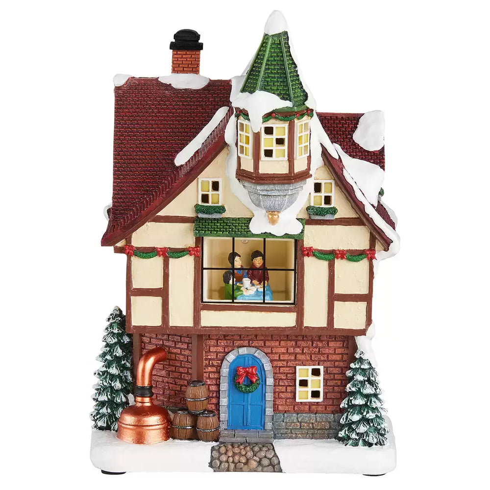 30 Piece Holiday Village Scene with LED Lights & Sounds British Hypermarket-uk