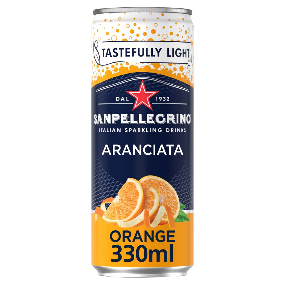 San Pellegrino Classic Taste Orange Slim Can 330ml, Case of 24 San Pellegrino