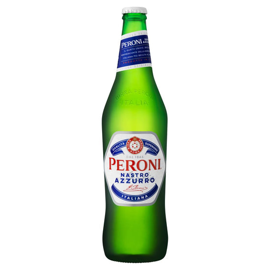 Peroni Nastro Azzurro Lager Beer Bottle 620ml x 12 (Save £5.00) (Offer until 16/07/2024) Peroni