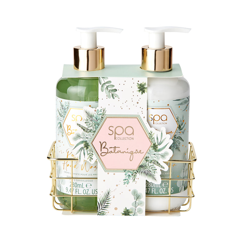 Style & Grace Spa Botanique Luxury Handvård Presentset Eco Packaging 280ml Handtvål + 280ml Handkräm + Metallkorg Style & Grace