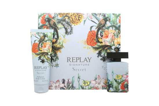 Replay Signature Secret Gift Set 50ml EDT + 100ml Body Lotion Replay