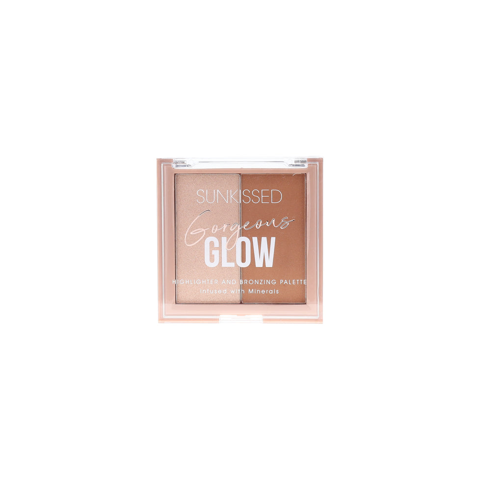 Sunkissed Gorgeous Glow Palette 5g Highlighter + 5g Bronzer Sunkissed