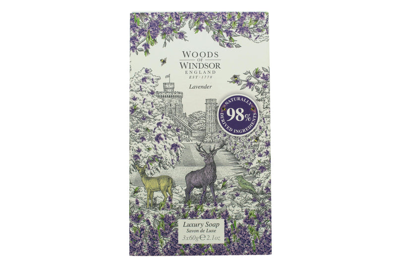 Woods of Windsor Lavender Tvål 3 x 60g Woods of Windsor