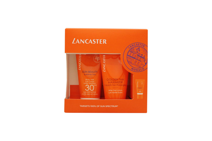 Lancaster Sun Beauty Gift Set 50ml Sun Beauty Body Milk SPF30 + 50ml After Sun Golden Maximiser + 3ml Sun Beauty Face Cream SPF30 Lancaster