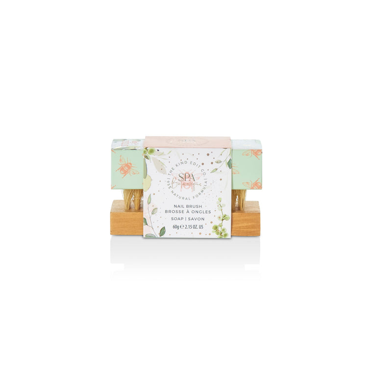 The Kind Edit Co. Spa Botanique Soap & Nail Brush Gift Set 60g Soap Bar + Nail Brush The Kind Edit Co.