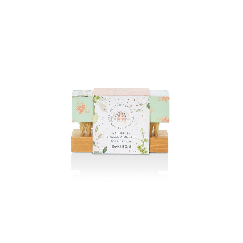 The Kind Edit Co. Spa Botanique Soap & Nail Brush Gift Set 60g Soap Bar + Nail Brush The Kind Edit Co.