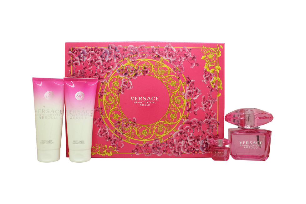 Versace Bright Crystal Absolu Presentset 90ml EDP + 100ml Kroppslotion + 100ml Duschgel + 5ml EDP Versace