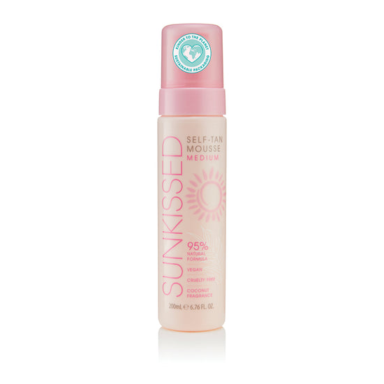 Sunkissed 95 Percent Natural Self Tan Mousse 200ml - Medium Sunkissed