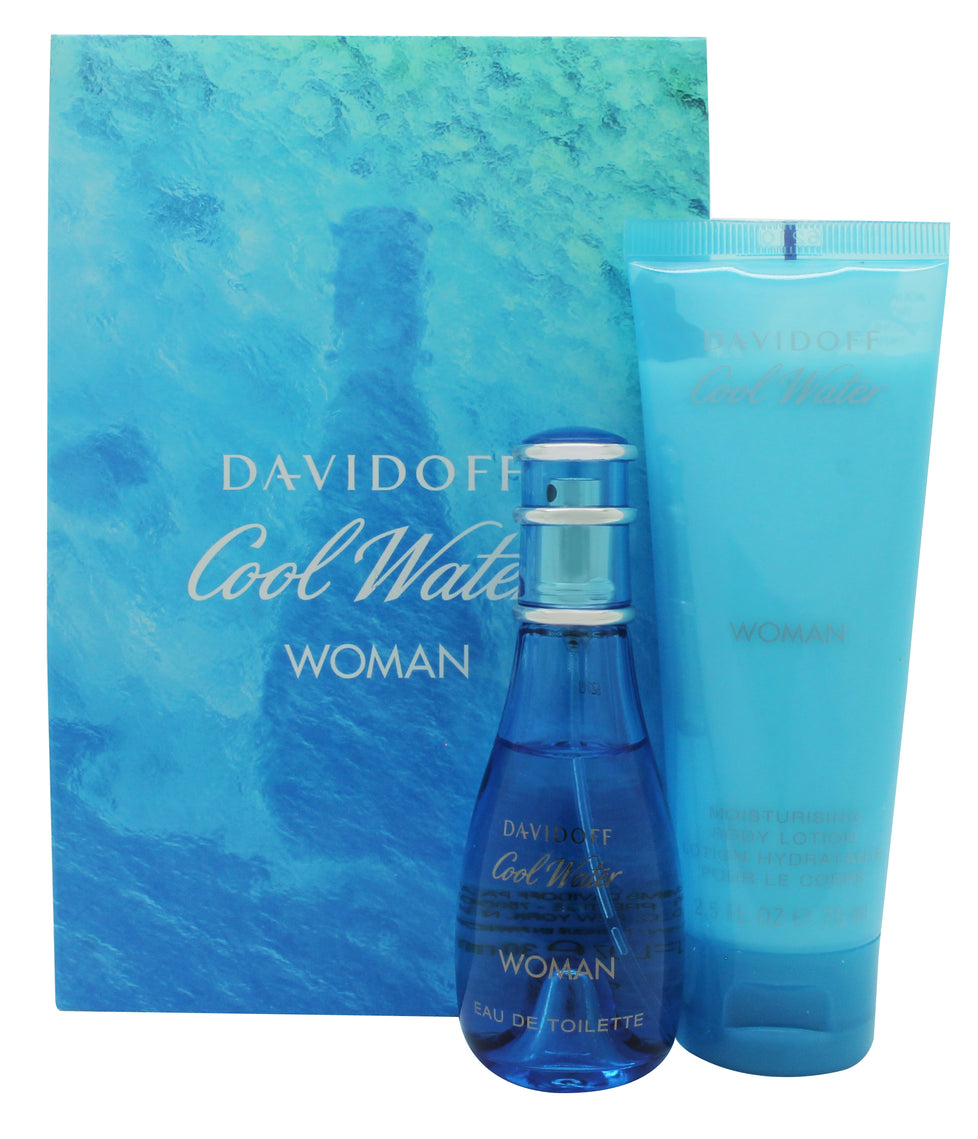 Davidoff Cool Water Woman Gift Set 30ml EDT + 75ml Body Lotion Davidoff