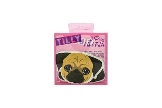 Tilly & Friends Pug Nail Files Gift Set 3 x Nail Files Tilly