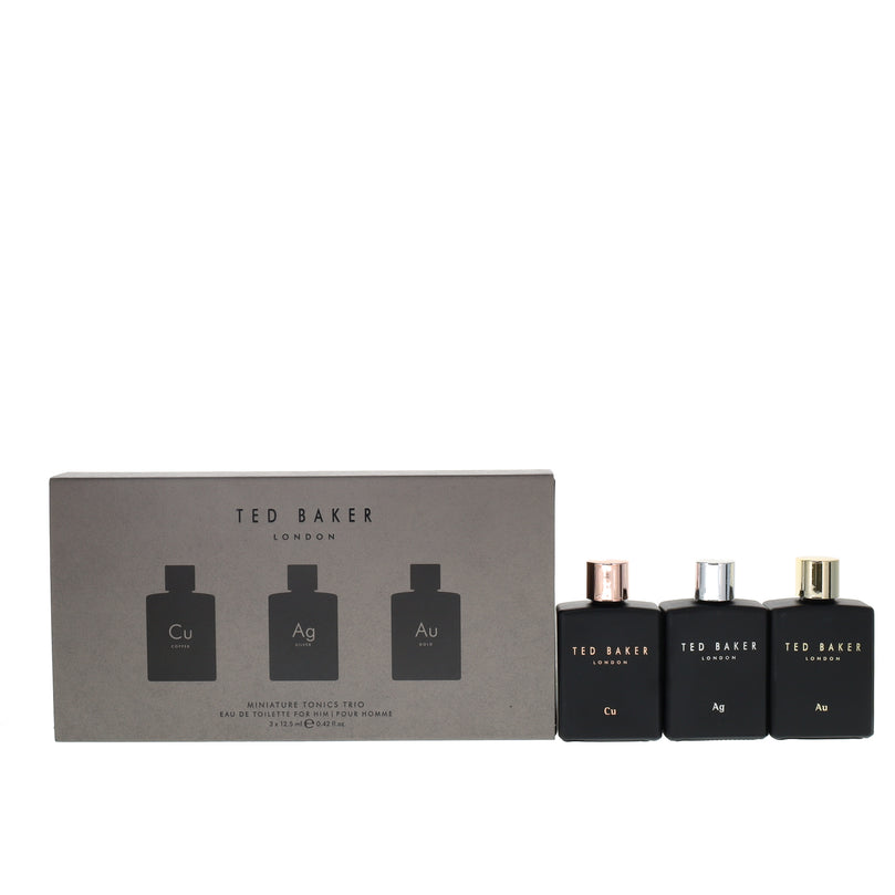 Ted Baker Tonic Mini Presentset 12.5ml Cu EDT + 12.5ml Ag EDT + 12.5ml Au EDT Ted Baker