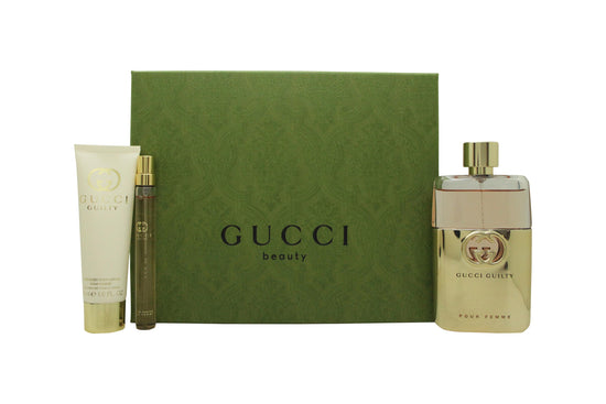 Gucci Guilty Pour Femme Gift Set 90ml EDP + 10ml EDP + 50ml Body Lotion Gucci