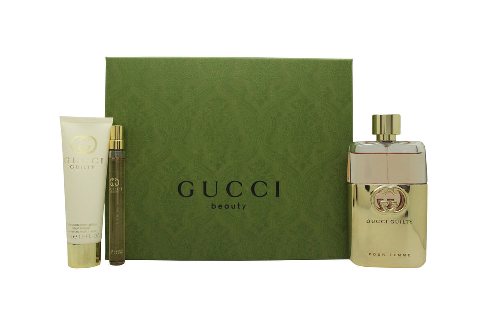 Gucci Guilty Pour Femme Gift Set 90ml EDP + 10ml EDP + 50ml Body Lotion Gucci