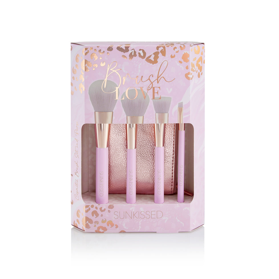 Sunkissed Brush Love Presentset Eco Packaging 5 Pieces (Detta presentset innehåller:

Rogue Borste
Puder Borste
Blending Borste
Ögonskugga Borste
Necessär) Sunkissed