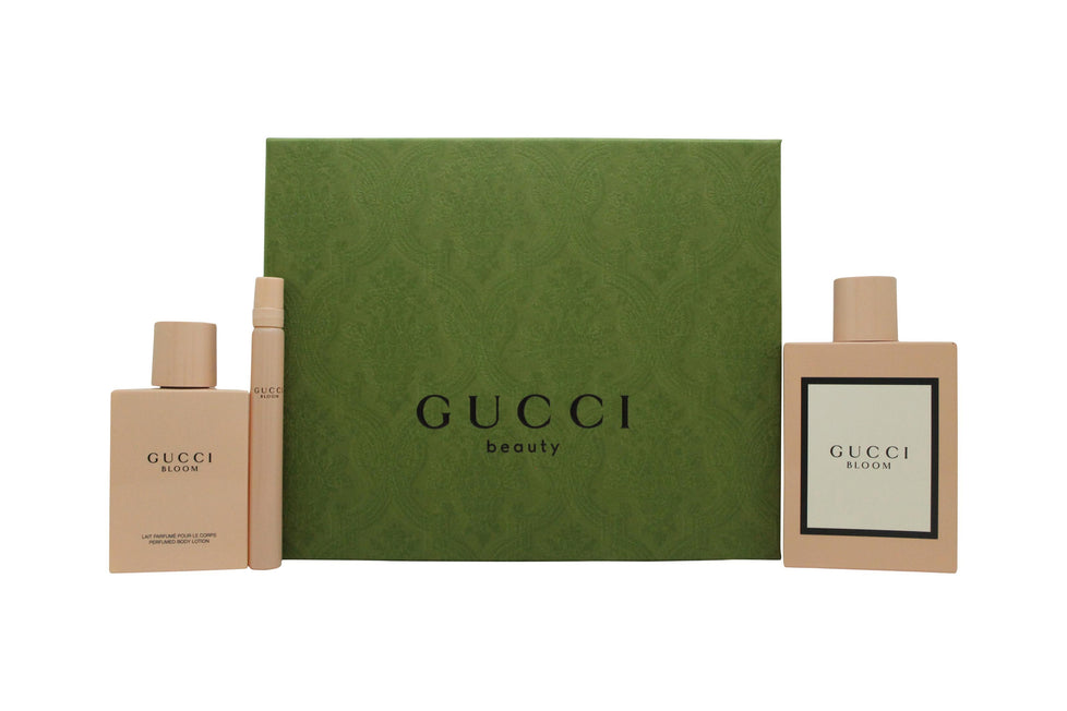 Gucci Bloom Gift Set 100ml EDP + 100ml Body Lotion + 10ml EDP Gucci