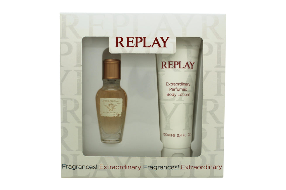 Replay Jeans Original for Her Presentset 20ml EDT Sprej + 100ml Body Lotion Replay