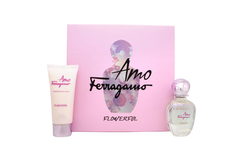 Salvatore Ferragamo Amo Ferragamo Flowerful Gift Set 50ml EDT Spray + 100ml Body Lotion Salvatore Ferragamo