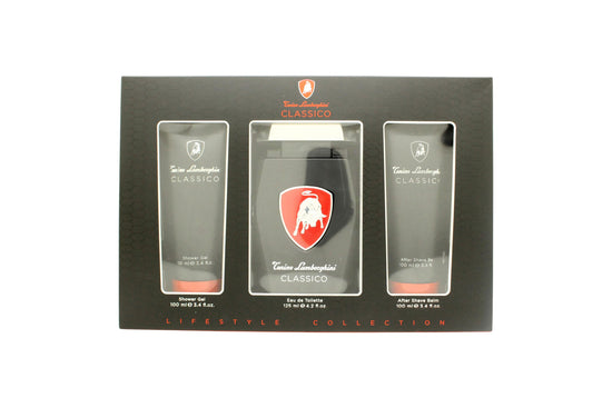 Lamborghini Classico Gift Set 125ml EDT + 100ml Aftershave Balm + 100ml Shower Gel Lamborghini