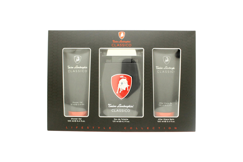 Lamborghini Classico Gift Set 125ml EDT + 100ml Aftershave Balm + 100ml Shower Gel Lamborghini