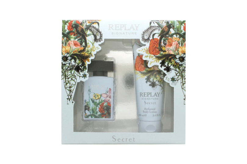 Replay Signature Secret Gift Set 30ml EDT + 100ml Body Lotion Replay