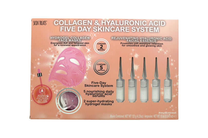 Skin Treats Collagen & Hyaluronic Acid Five Day Skincare System - 7 Pieces Skin Treats