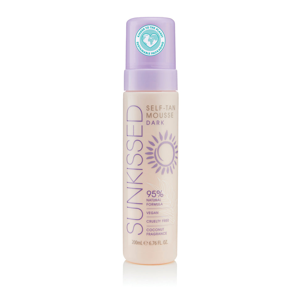 Sunkissed 95 Percent Natural Self Tan Mousse 200ml - Dark Sunkissed