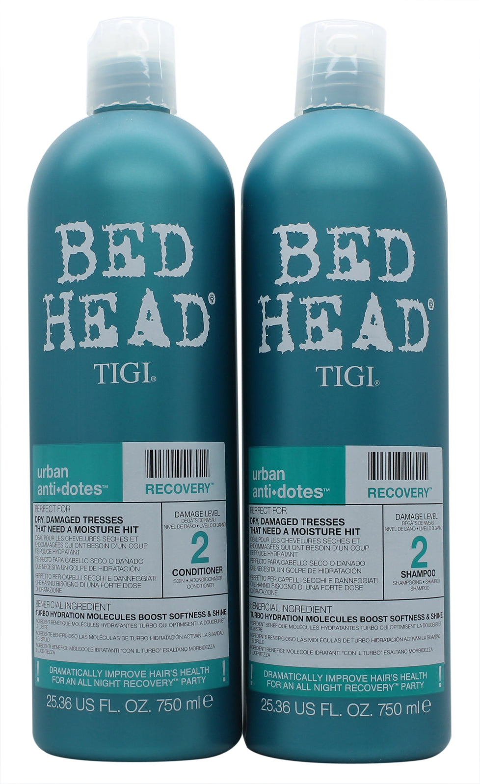 Tigi Duo Pack Bed Head Urban Antidotes Recovery 750ml Shampoo + 750ml Conditioner Tigi