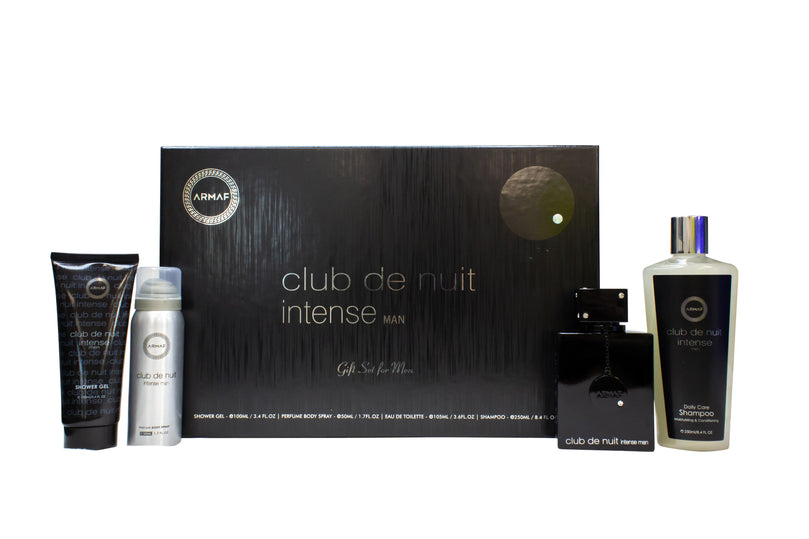 Armaf Club De Nuit Intense Presentset 105ml EDT + 100ml Duschgel + 240ml Schampo + 50ml Body Sprej Armaf