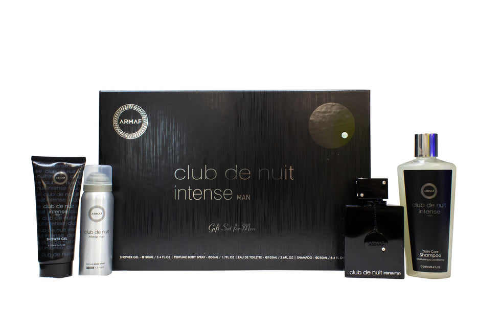 Armaf Club De Nuit Intense Presentset 105ml EDT + 100ml Duschgel + 240ml Schampo + 50ml Body Sprej Armaf