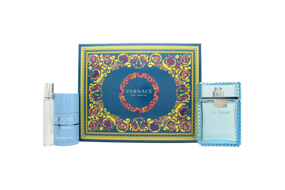 Versace Man Eau Fraiche Presentset 100ml EDT + 75ml Deodorant Stick + 10ml EDT Versace