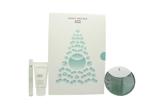 Issey Miyake A Drop d'Issey Presentset 90 EDP Sprej + 50ml Återfuktande Handkräm + 10ml EDP Handväska Sprej Issey Miyake