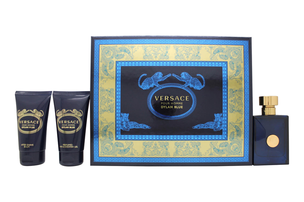 Versace Pour Homme Dylan Blue Presentset 50ml EDT + 50ml A/Shave Balm + 50ml Shower Gel Versace