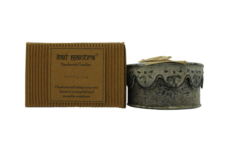 Bali Mantra Victorian Tin Candle 280g - French Vanilla Bali Mantra