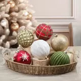 150mm (6 Inch) Shatter Resistant Indoor / Outdoor Christmas Ornaments Pack of 2 Christmas