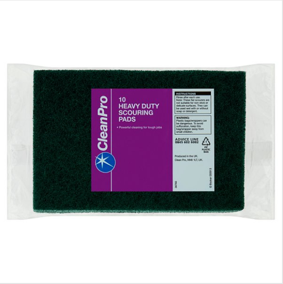 Clean Pro 10 Heavy Duty Scouring Pads British Hypermarket-uk