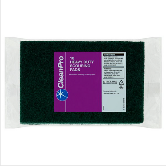 Clean Pro 10 Heavy Duty Scouring Pads British Hypermarket-uk