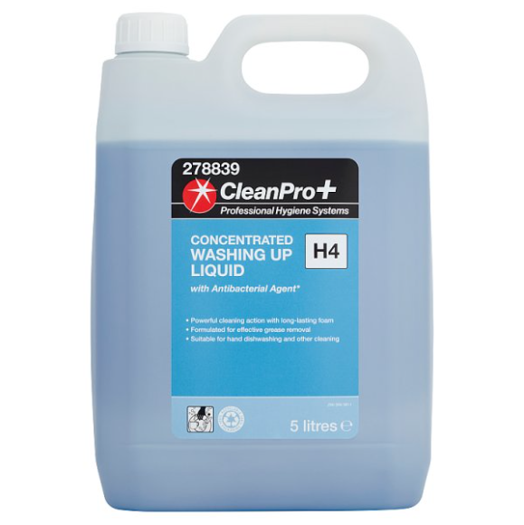 CleanPro+ Concentrated Washing Up Liquid H4 5 Litres - Case of 1 CleanPro+