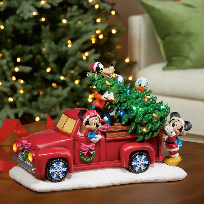 9 Inch (23cm) Disney Christmas Truck with Music and LED Lights Disney